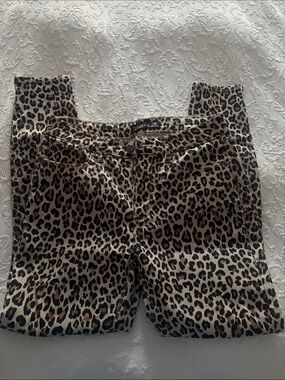 Design Lab Leopard Print Skinny Pants - Brown/Black